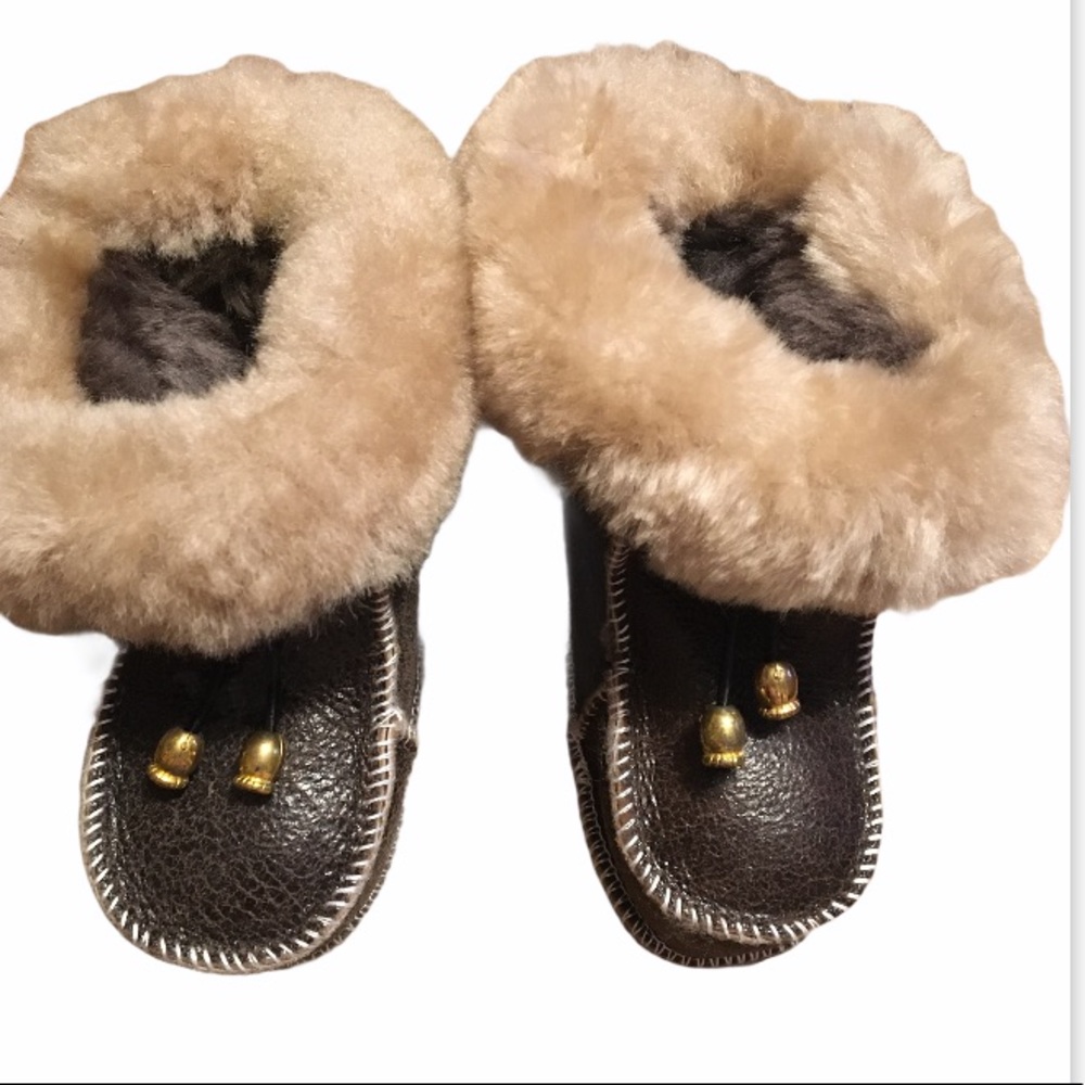 Toddler Real Shearling Hand Crafted  Booties